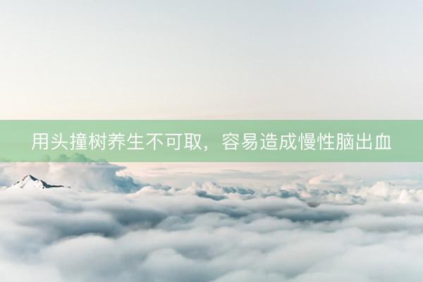 用头撞树养生不可取，容易造成慢性脑出血