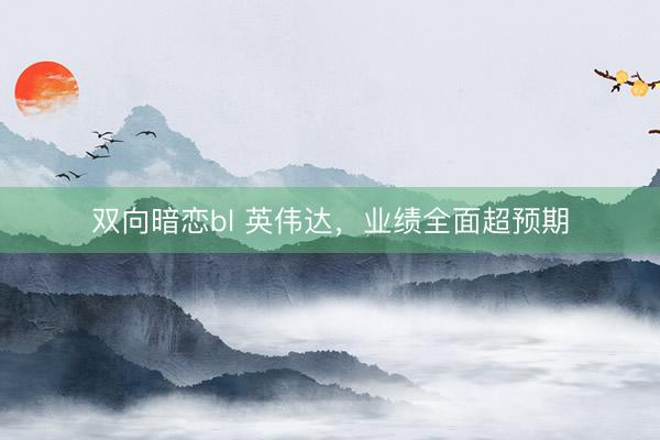 双向暗恋bl 英伟达，业绩全面超预期