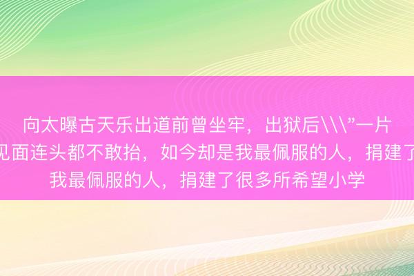 向太曝古天乐出道前曾坐牢,出狱后\