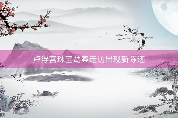 卢浮宫珠宝劫案走访出现新陈迹