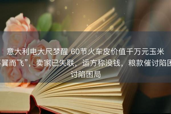 意大利电大尺梦醒 60节火车皮价值千万元玉米“不翼而飞”，卖家已失联，运方称没钱，粮款催讨陷困局