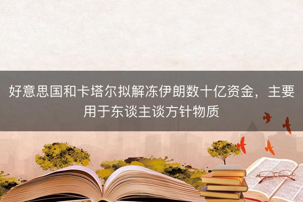 好意思国和卡塔尔拟解冻伊朗数十亿资金，主要用于东谈主谈方针物质