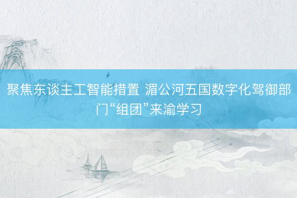 聚焦东谈主工智能措置 湄公河五国数字化驾御部门“组团”来渝学习